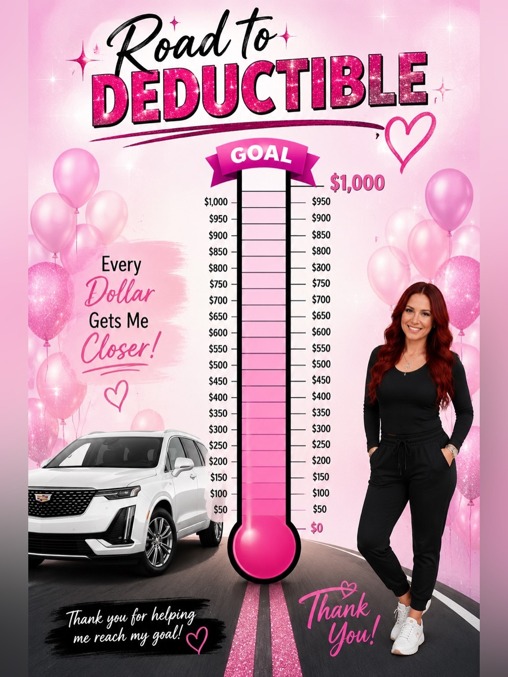 Road to Deductible Goal Poster